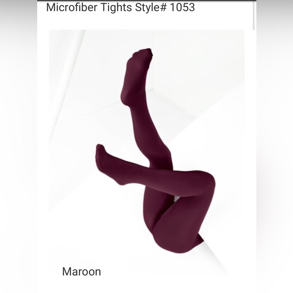 We Love Colors Microfiber Tights - Style# 1053. Maroon. Size S/M